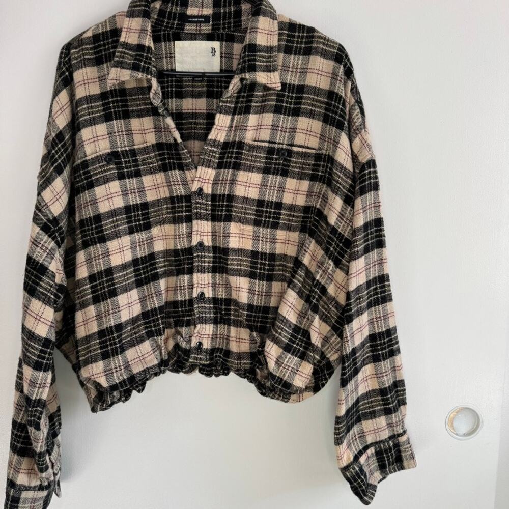 R13 Plaid Gathered Hem Workshirt Size XS - Picture 5 of 13